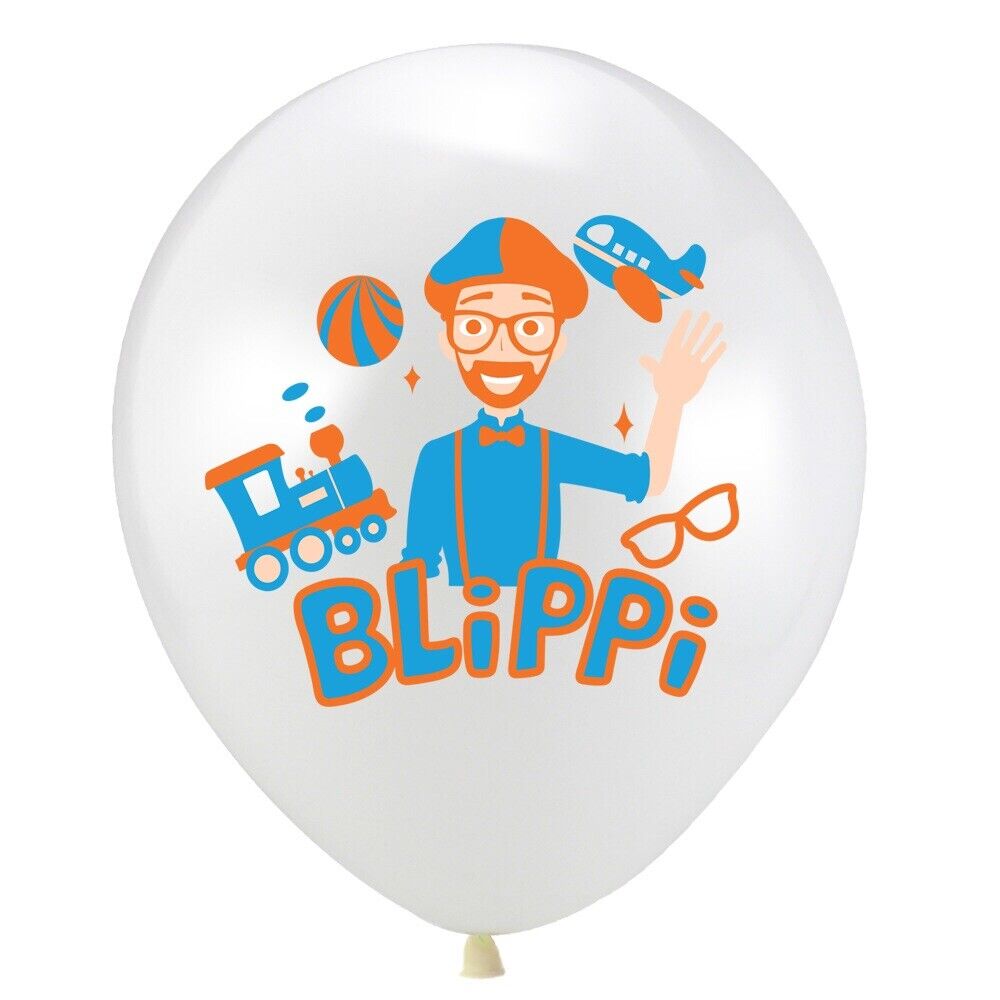 blippi 12 ps 12" Latex Happy Birthday  balloons Party Fun KIDS DECOR AU STOCK