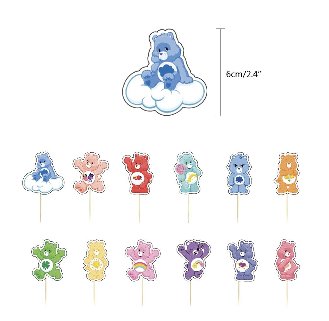 CareBears Happy birthday banner balloon party set AU STOCK