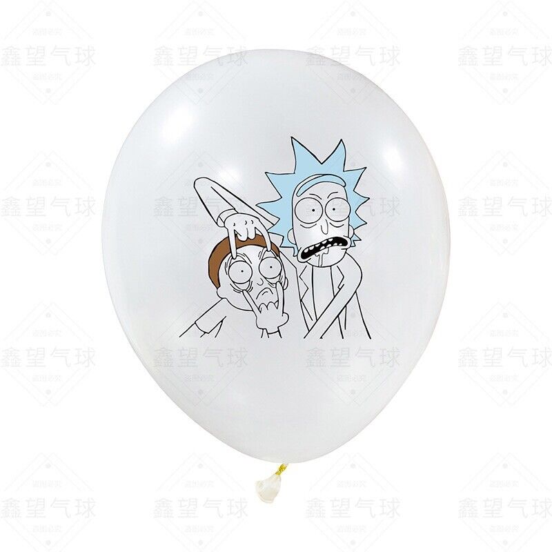 Rick & Morty 12 ps Latex Happy Birthday  balloons Party Fun KIDS DECOR AU STOCK
