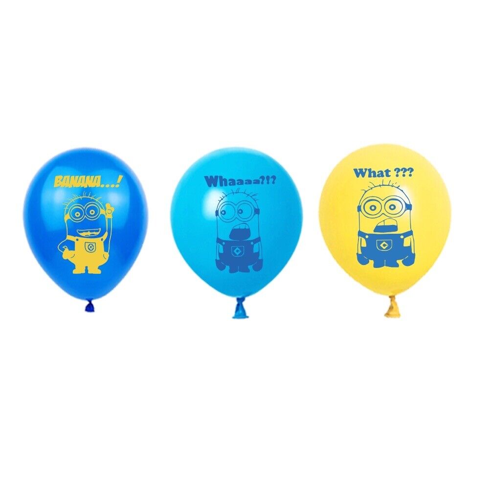 Minion 12 ps 12" Latex Happy Birthday  balloons Party Fun KIDS DECOR AU STOCK