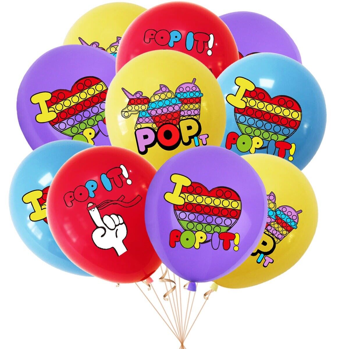 Pop it 12 ps 12" Latex Happy Birthday  balloons Party Fun KIDS DECOR AU STOCK