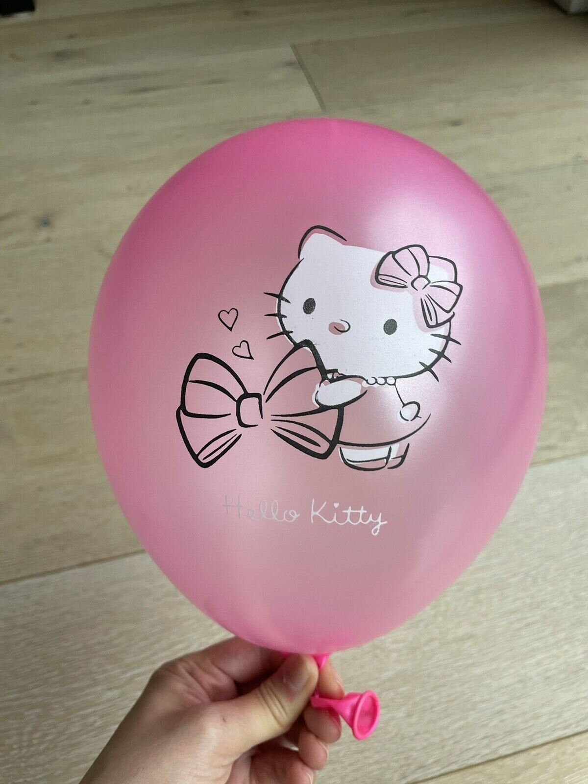 Hello kitty 12 ps 12" happy birthday balloons party fun kids decor au stockge