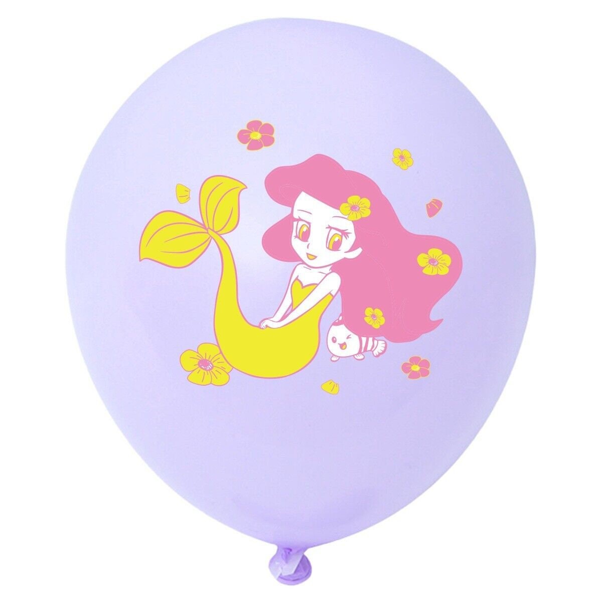 Mermaid balloons happy birthday kids banner balloon party set decor cake topper